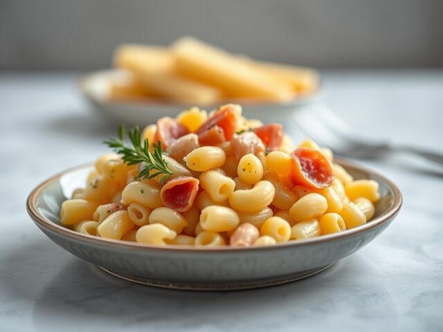 Macaroni ham kaas — AI-gegenereerde illustratie