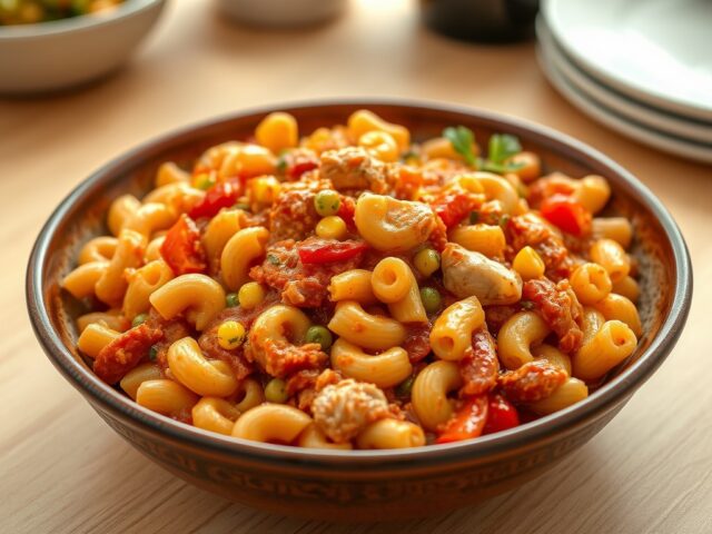 Macaroni met kip