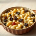 Macaroni met rozijnen en pruimen