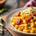 Macaroni met zoetzuresaus