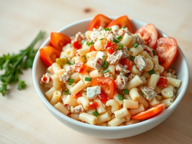 Macaronisalade met tonijn