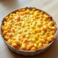 Macaronischotel met kaas en maïs (Caribisch)
