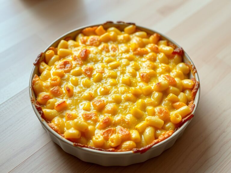 Macaronischotel met kaas en maïs (Caribisch)
