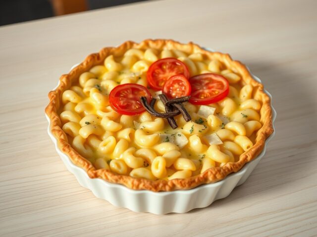 Macaronitaart met ansjovis