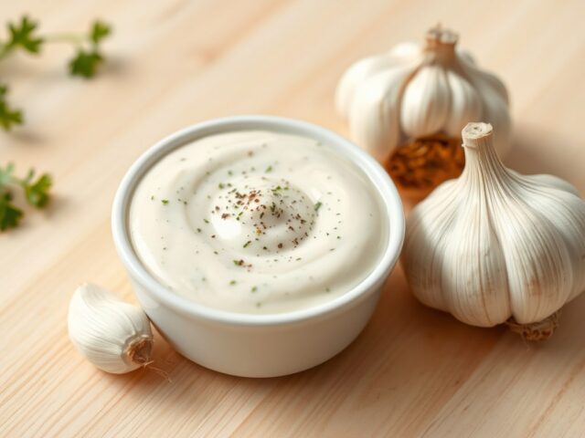 magere knoflook saus