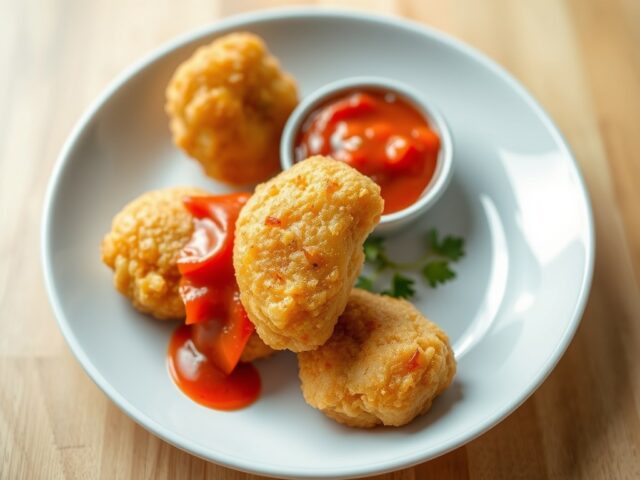 Makreelkroketjes met paprikasaus