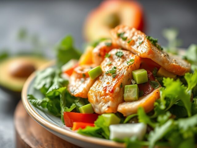 Makreelsalade met een groen jasje — AI-gegenereerde illustratie