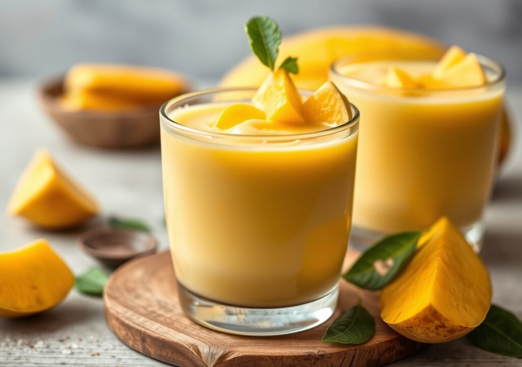 Mango batido, AI-gegenereerde illustratie