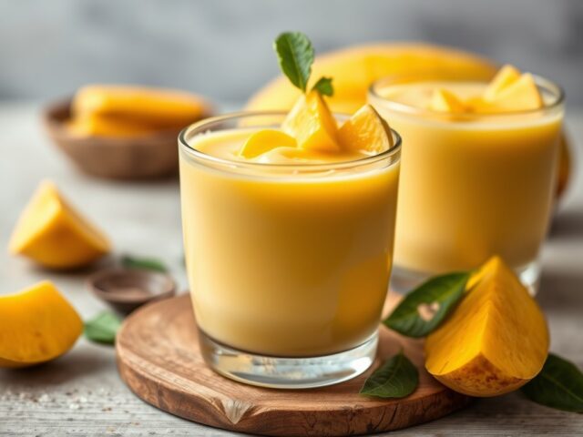Mango batido — AI-gegenereerde illustratie