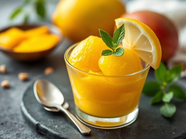 Mango-Gember sorbet