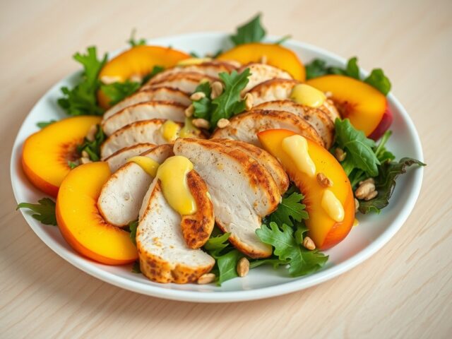 Mango Salade en Yoghurt met Geroosterde Kip
