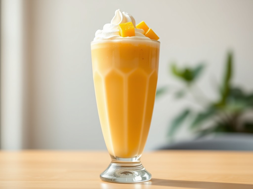 mangomilkshake, AI-gegenereerde illustratie