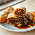 Mangorolletjes met gestoofd rundvlees