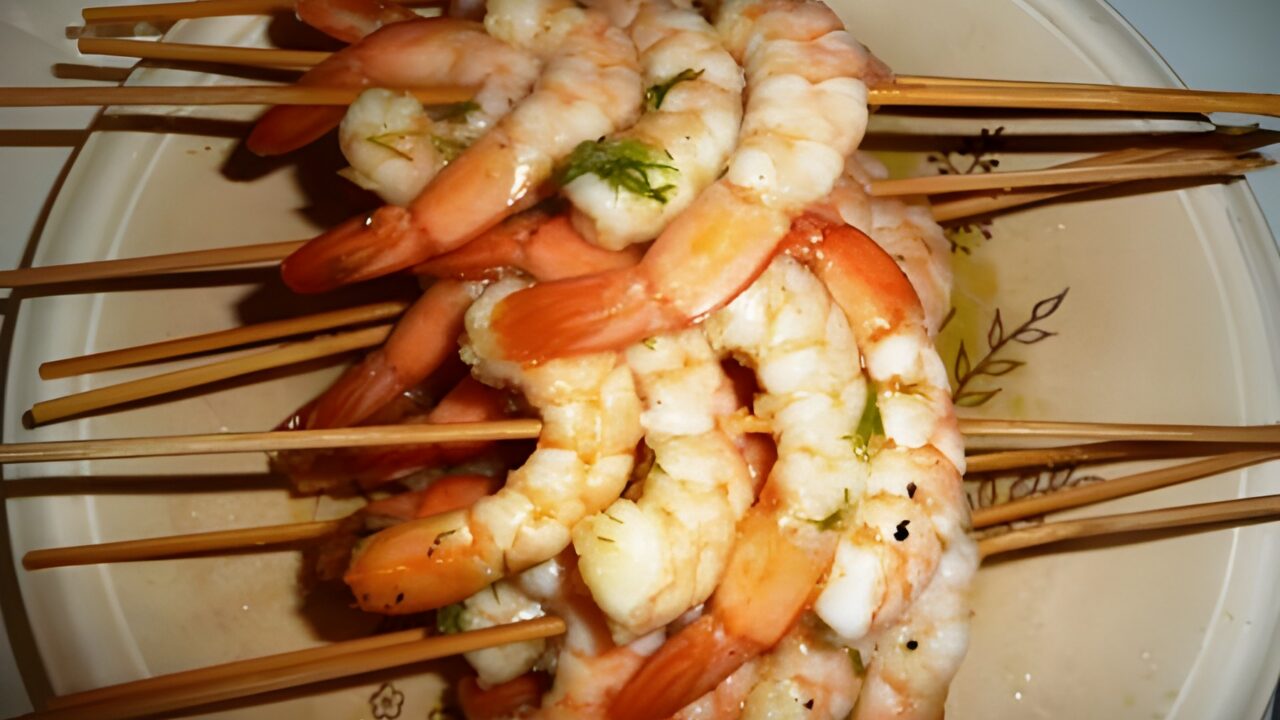Marinade met knoflook dille en citroen voor gamba’s