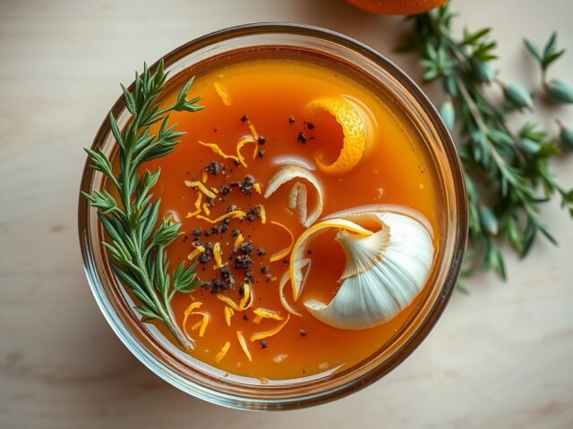 Marinade met sinaasappel en tijm