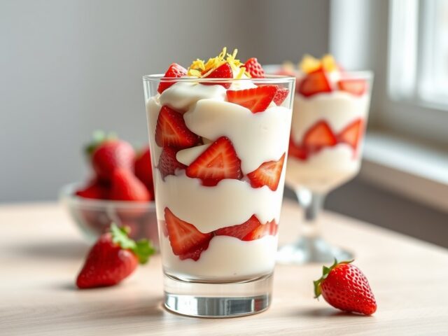 Mascarpone -aardbeiendessert