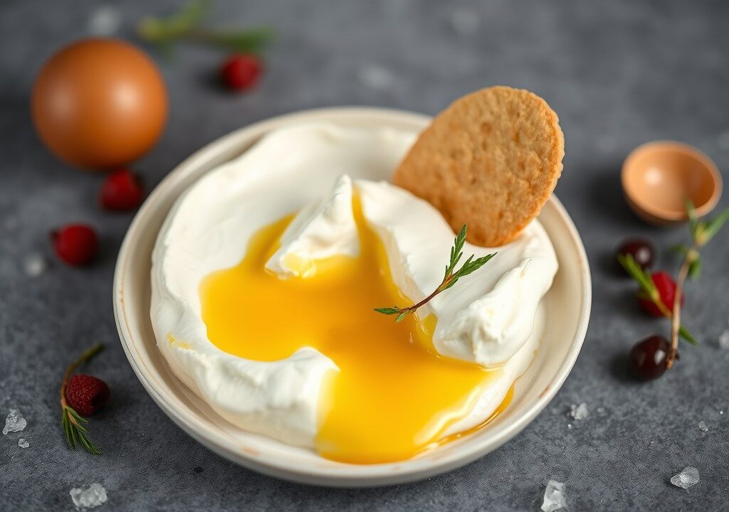 mascarpone-crème, AI-gegenereerde illustratie