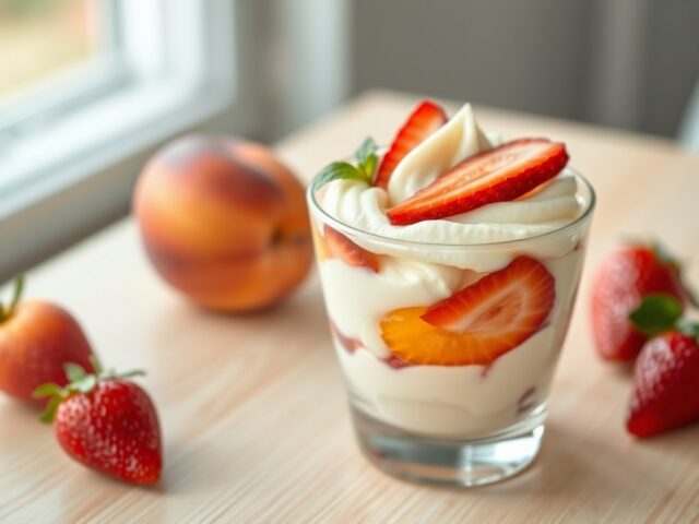 Mascarpone met Perziken