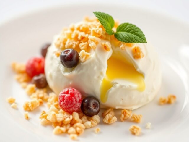 Mascarpone met witte chocolade — AI-gegenereerde illustratie