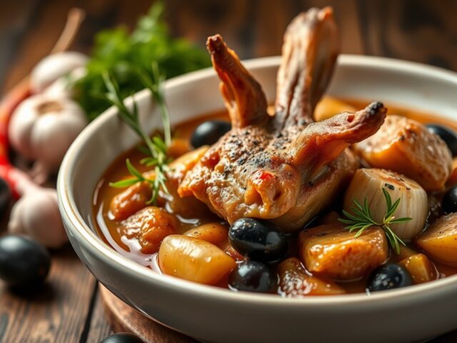 Mediterraan stoofpotje met konijn