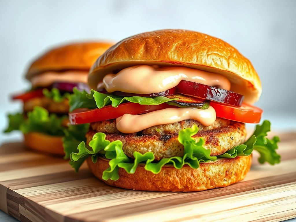 Mediterrane burgers, AI-gegenereerde illustratie