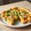 mediterrane groente quiche met broccoli en amandelen