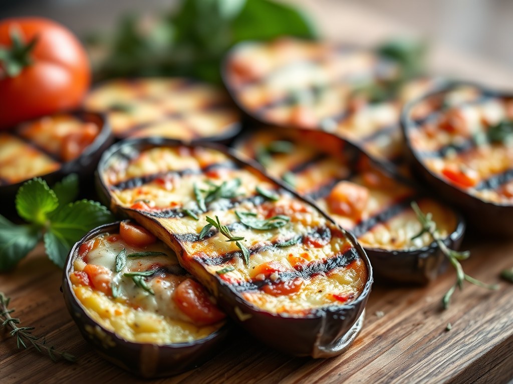 Melanzane à la Parmigiano, AI-gegenereerde illustratie
