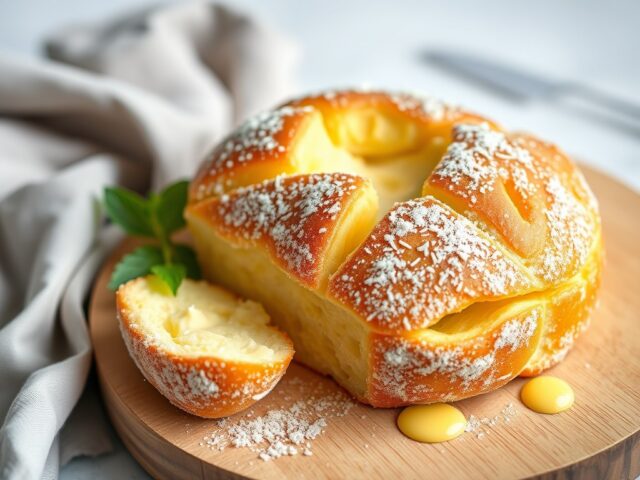Melk-ei-brood — AI-gegenereerde illustratie