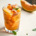 Meloencocktail met basilicum en seranoham