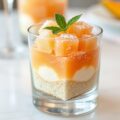 Meloengranité met cake en mascarponemousse