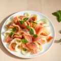 Meloenkrullen met parmaham en basilicum