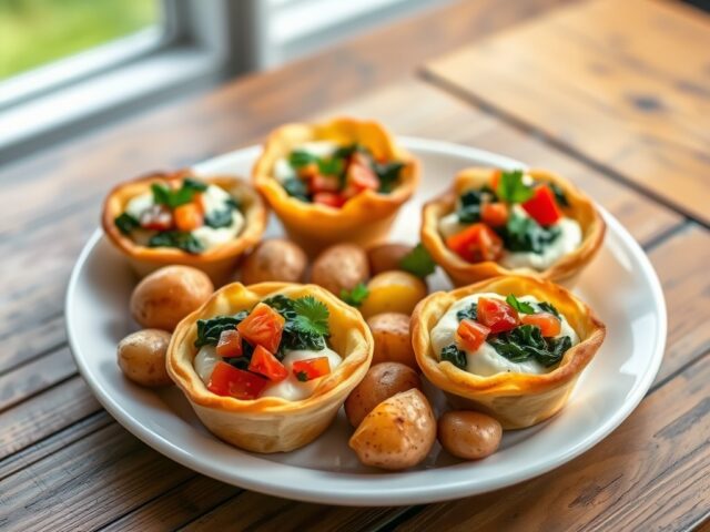 Met brie gevulde tartaartjes