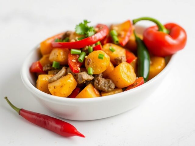 Mexicaanse aardappelschotel