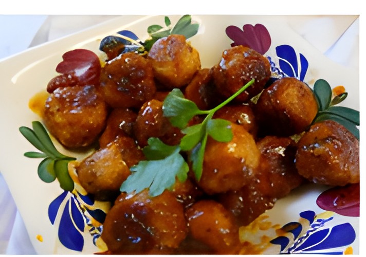 Mexicaanse gehaktballetjes in sticky chipotle abrikozensaus