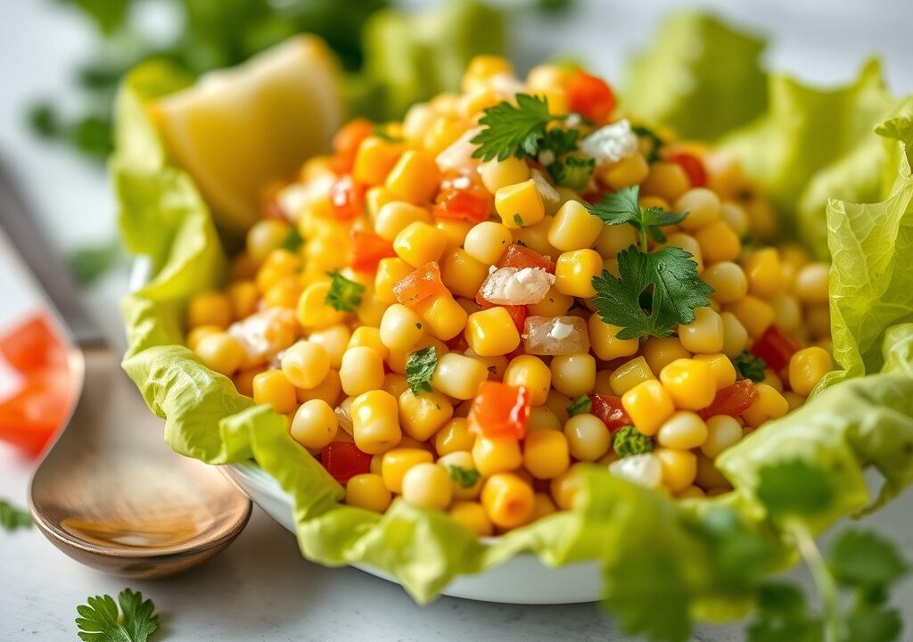 Mexicaanse maissalade, AI-gegenereerde illustratie