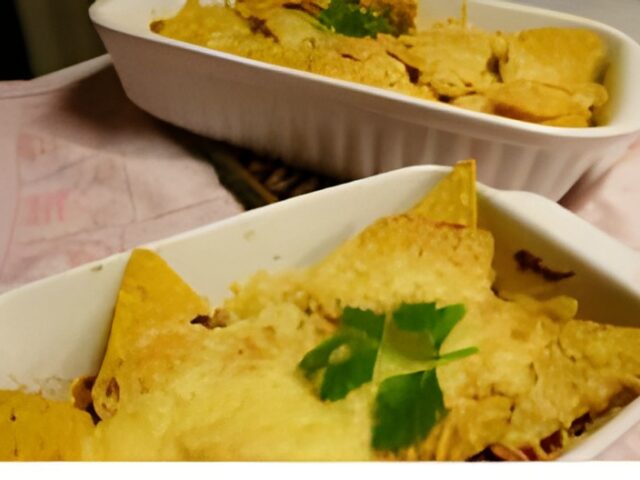 Mexicaanse Ovenschotel met gehakt , veel groente en Nacho’s