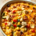 Mexicaanse ovenschotel met kip, paprika en courgette