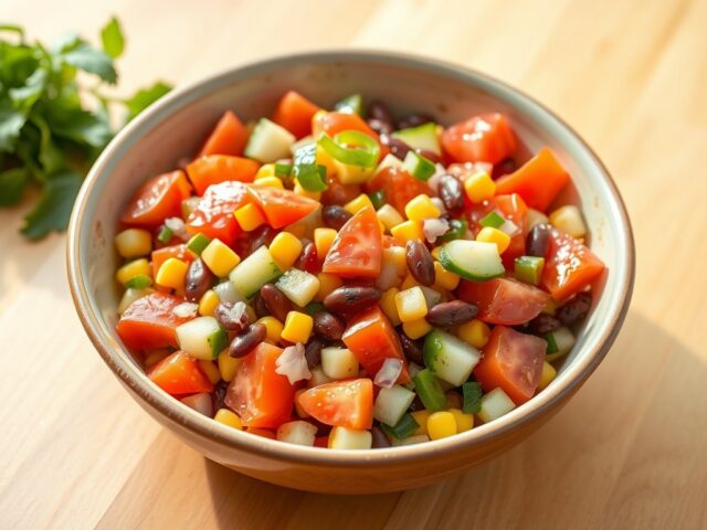 Mexicaanse tomatensalade met mais