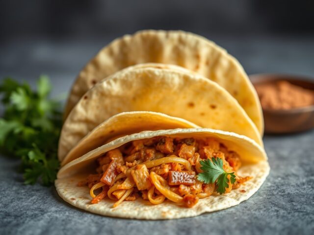 mexicaanse vlees kaas tortillas — AI-gegenereerde illustratie