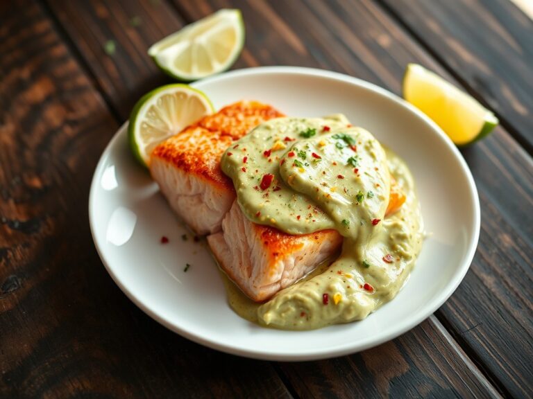 Mexicaanse zalm met avocadoboter
