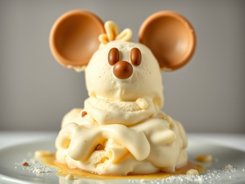 Mickey Mouse ijsje, AI-gegenereerde illustratie