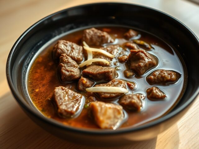 Mild rundvlees op zijn indonesisch