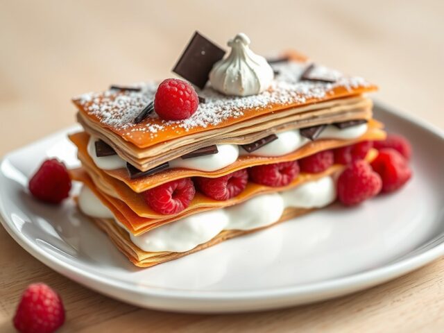 Millefeuille chocolade-framboos