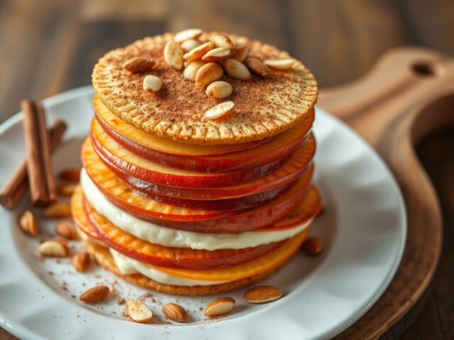Millefeuille de camembert aux pommes