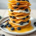 Millefeuille van Lasagne met blauwbes en kwark