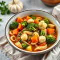 Minestrone met Griekse pasta