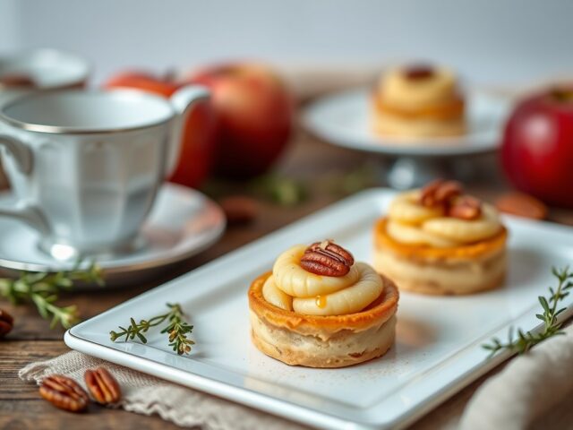 Mini appeltaartjes bij een High Tea