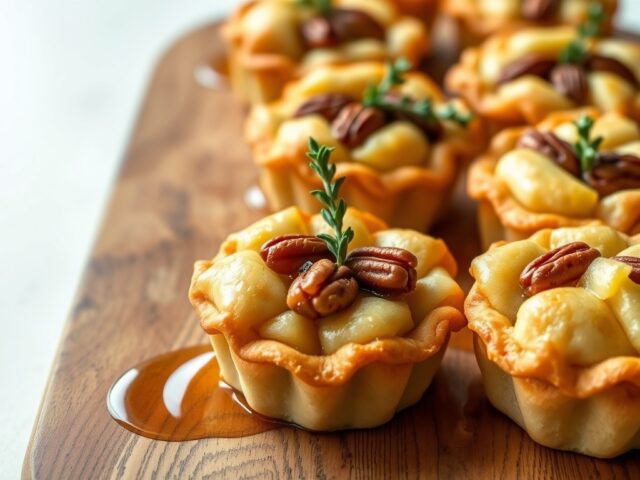 Mini-appeltaartjes met tijm en pecannoten