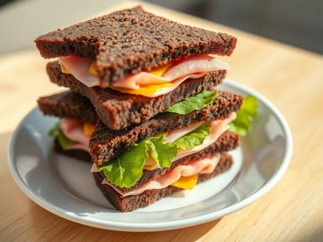 Mini-hamsandwiches met mosterdboter