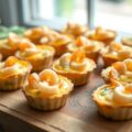 Mini quiches met prei en garnalen
